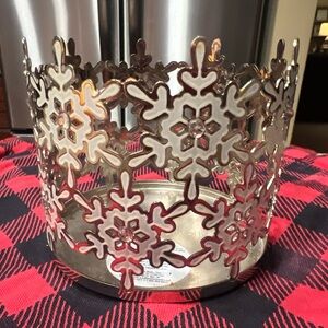 Bath & Body Works Silver Snowflake Candle Holder